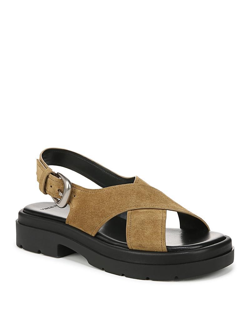 Vince Womens Helena Leather Flat Sandals Product Image