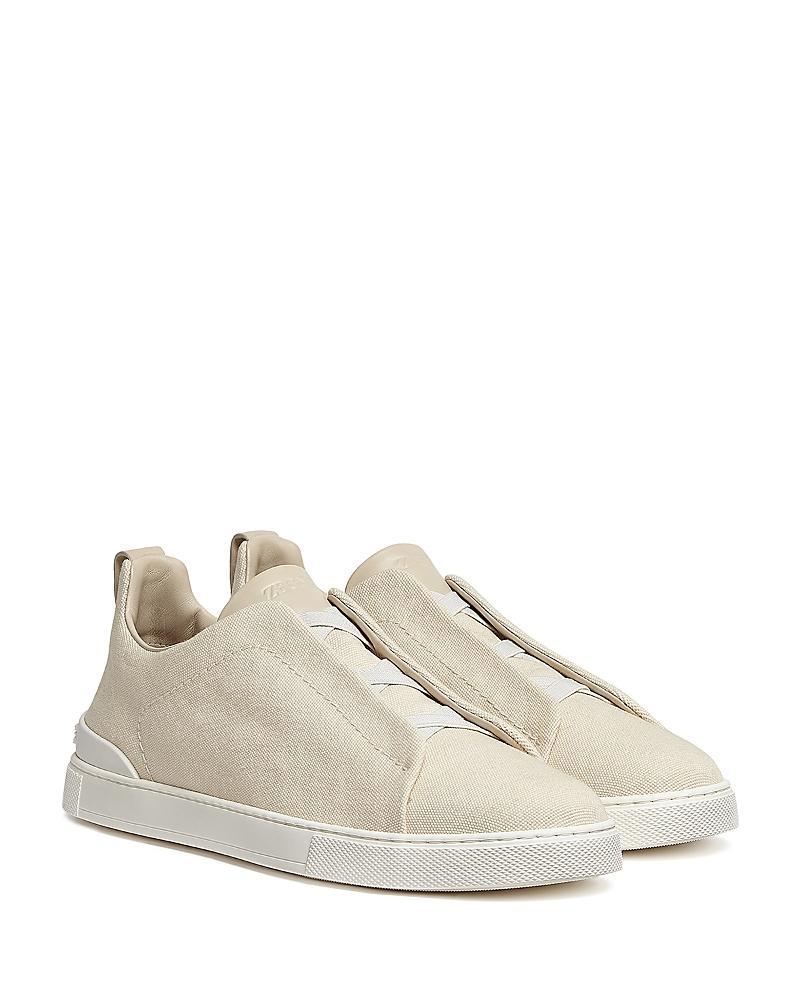 Zegna Mens Canvas Triple Stitch Low Top Sneakers Product Image
