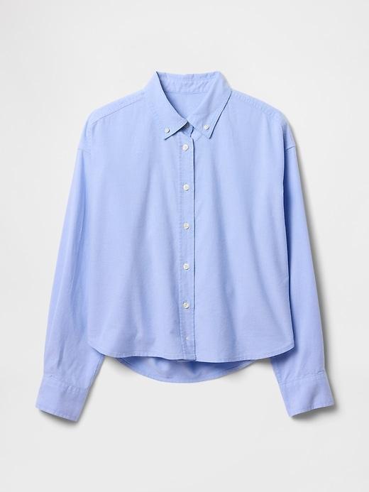 Organic Cotton Oxford Cropped Big Shirt Product Image