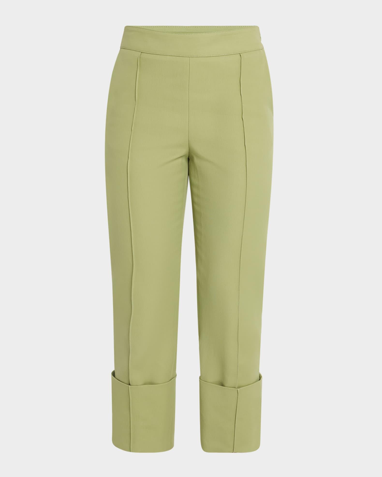 Toni Pintuck Straight-Leg Cuffed Crop Pants Product Image