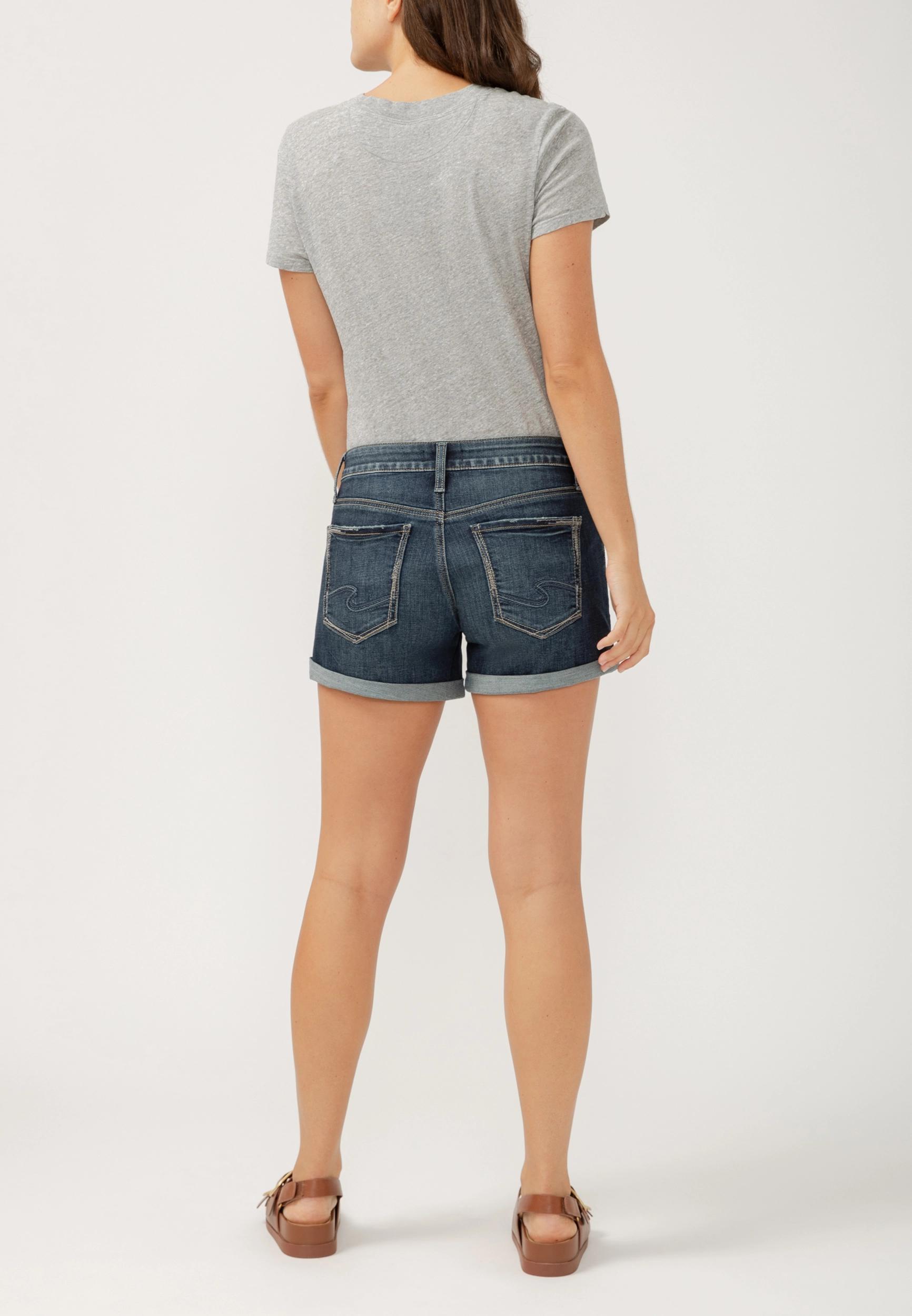 Silver Jeans Co.® Mid Rise Luxe Stretch Rolled Hem 4.5in Boyfriend Short Product Image