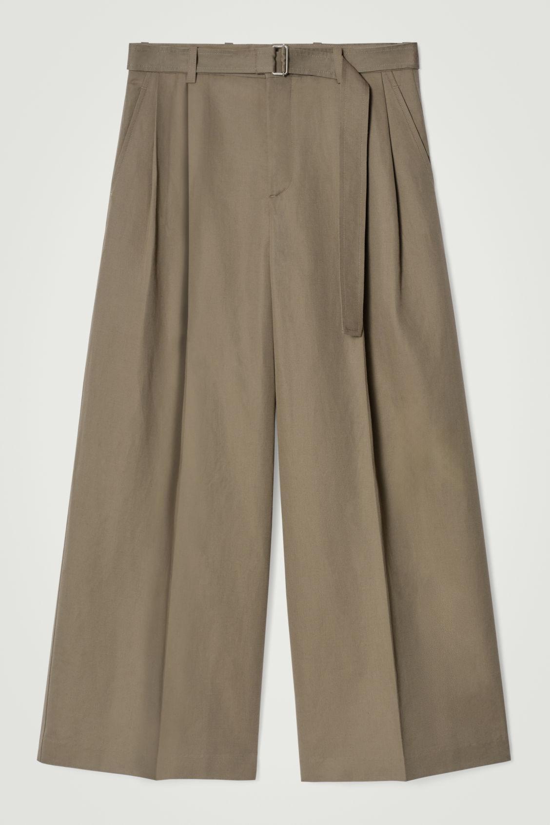 BELTED EXTRA WIDE-LEG PANTS Product Image