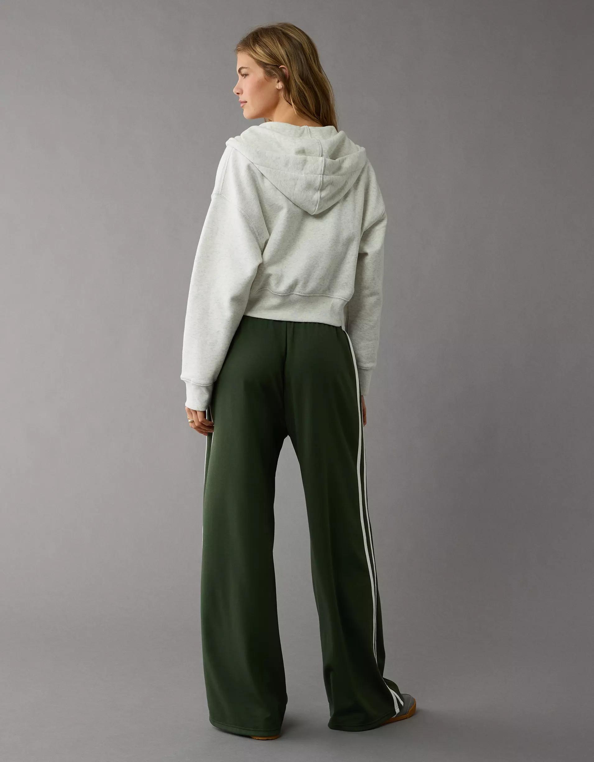 AE Stretch High-Waisted Wide-Leg Track Pant Product Image