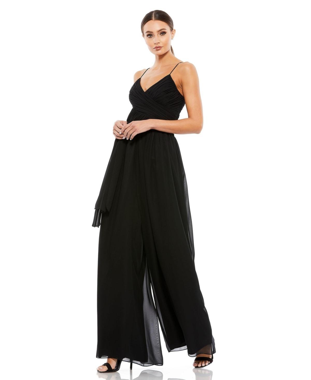 Womens Ieena Ruched Sleeveless Tie Jumpsuit Product Image