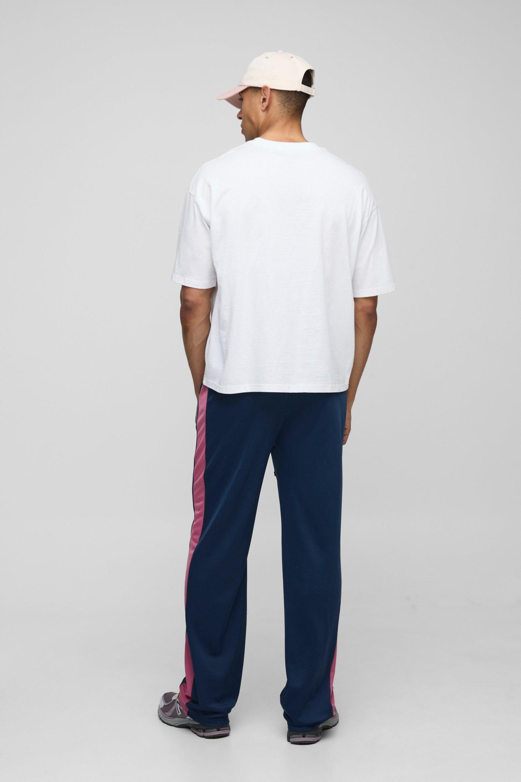 Elasticated Waist Relaxed Fit Side Panel Track Pants | boohooMAN USA Product Image