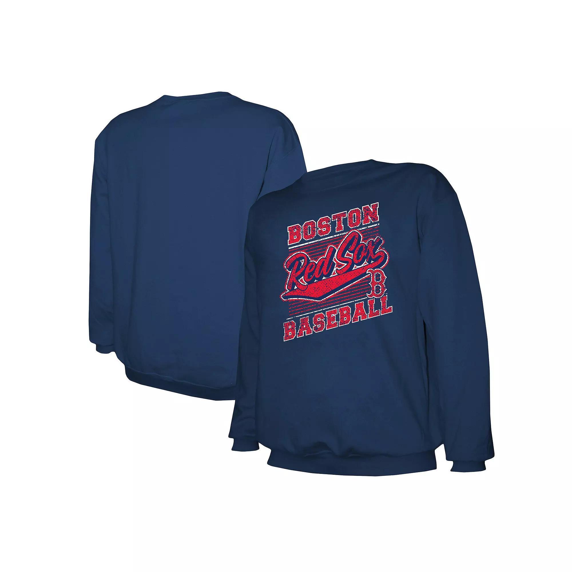 Men's Stitches Navy Boston Red Sox Pullover Sweatshirt, Size: Medium, Blue Product Image