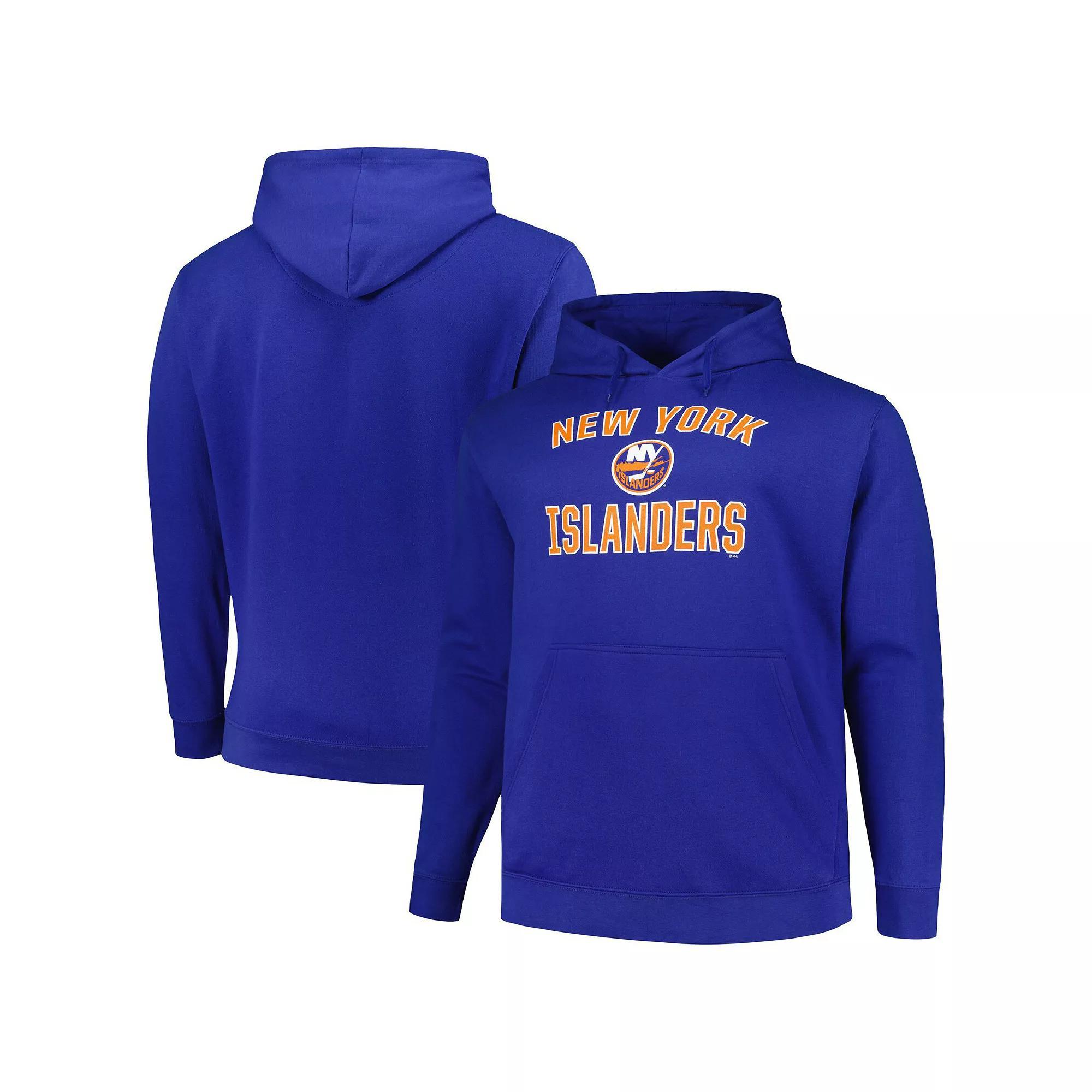 Men's Profile Royal New York Islanders Big & Tall Arch Over Logo Pullover Hoodie, Size: XLT, Isl Blue Product Image