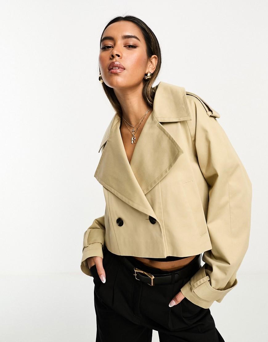 ASOS DESIGN cropped trench coat Product Image