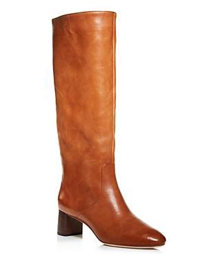 Loeffler Randall Womens Gia Pointed Toe Knee-High Leather Mid-Heel Boots Product Image