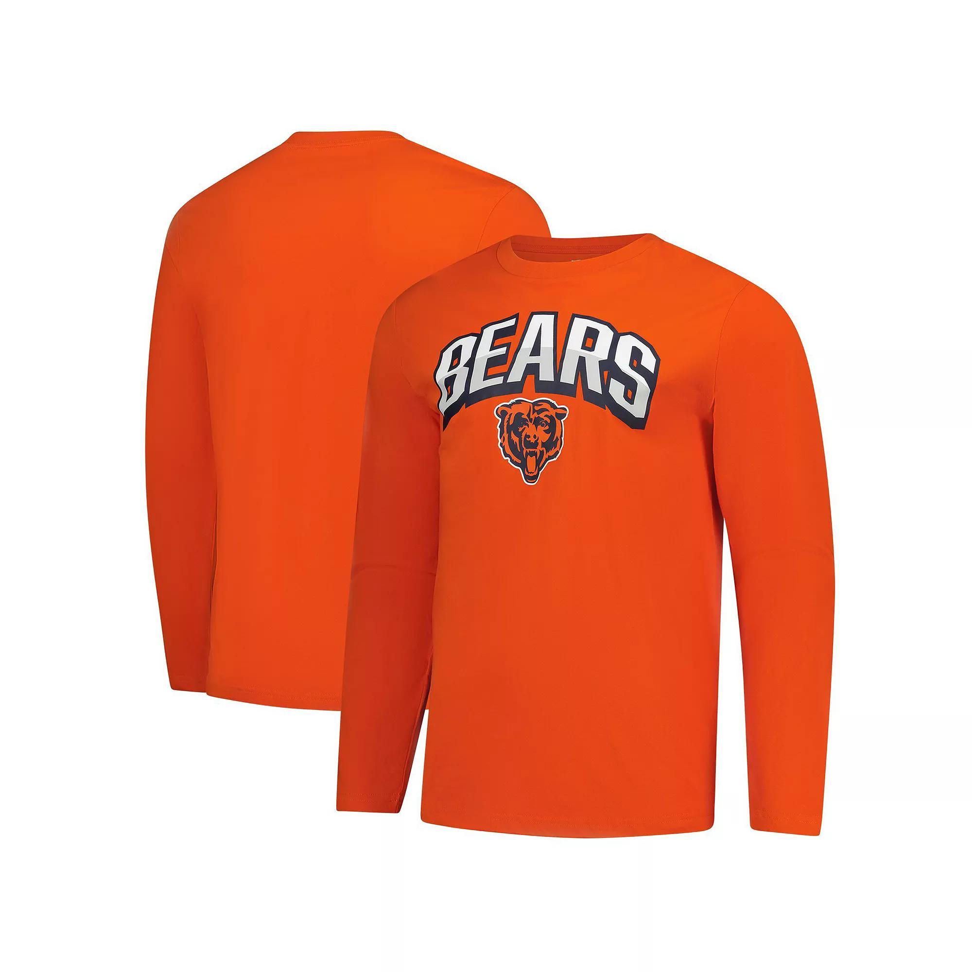 Men's Fanatics  Orange Chicago Bears Long Sleeve T-Shirt, Size: Large Product Image