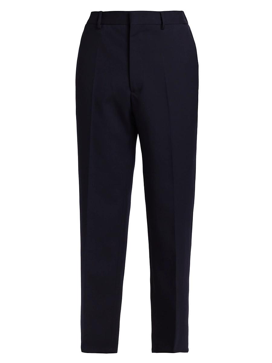 Mens Wool Crease-Front Trousers Product Image