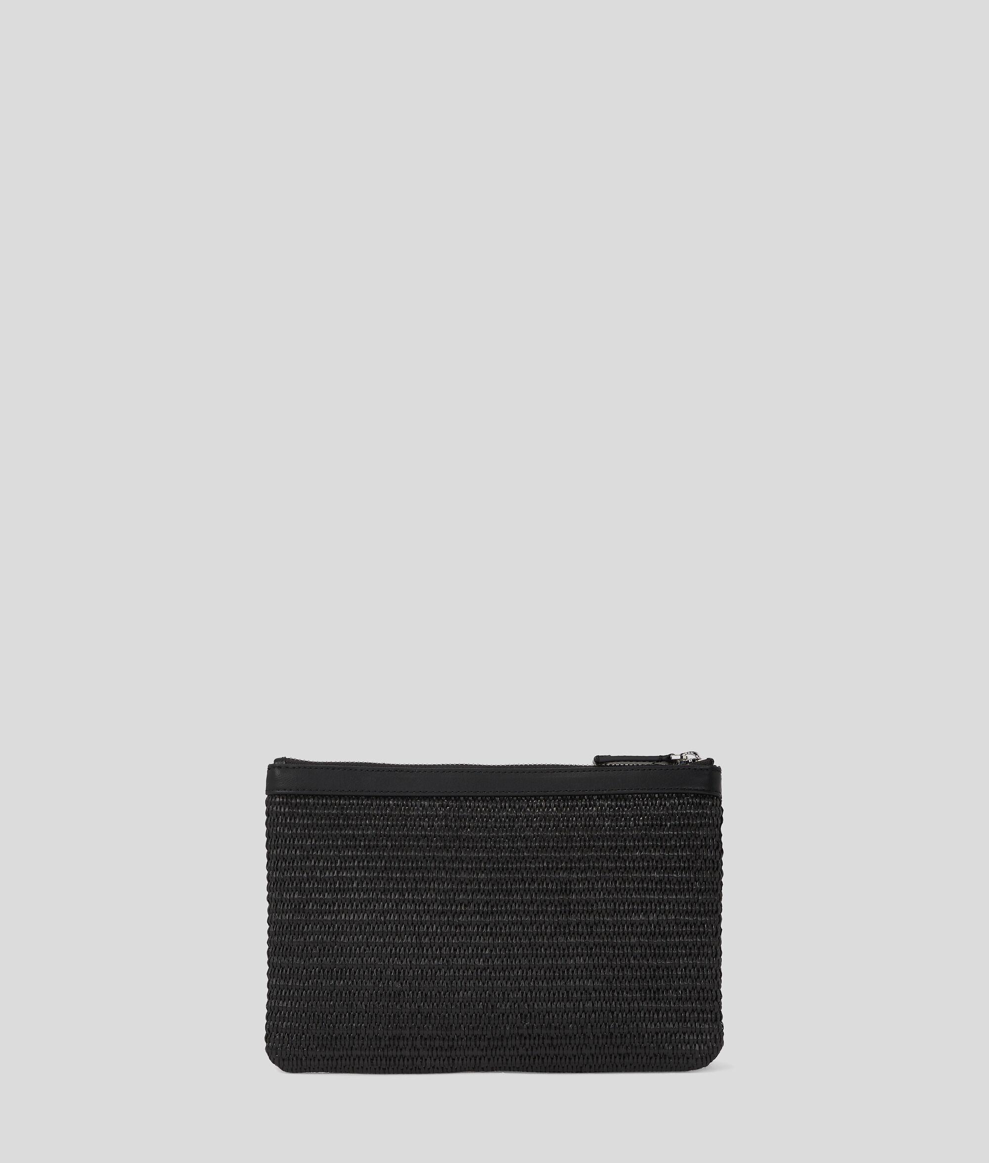 K/SIGNATURE FLOWER RAFFIA BEACH POUCH Product Image