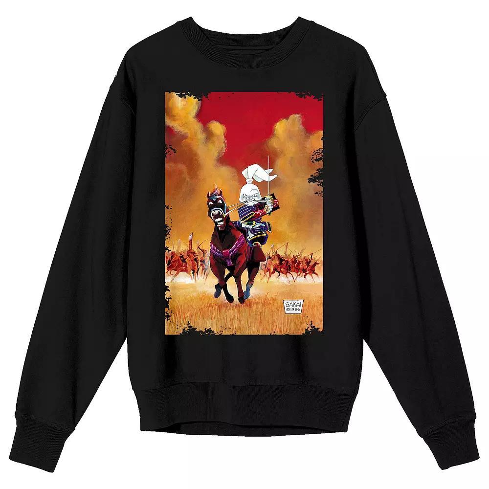 Mens Usagi Yojimbo Samurai Rabbit Into Battle Long Sleeve Graphic Tee Product Image
