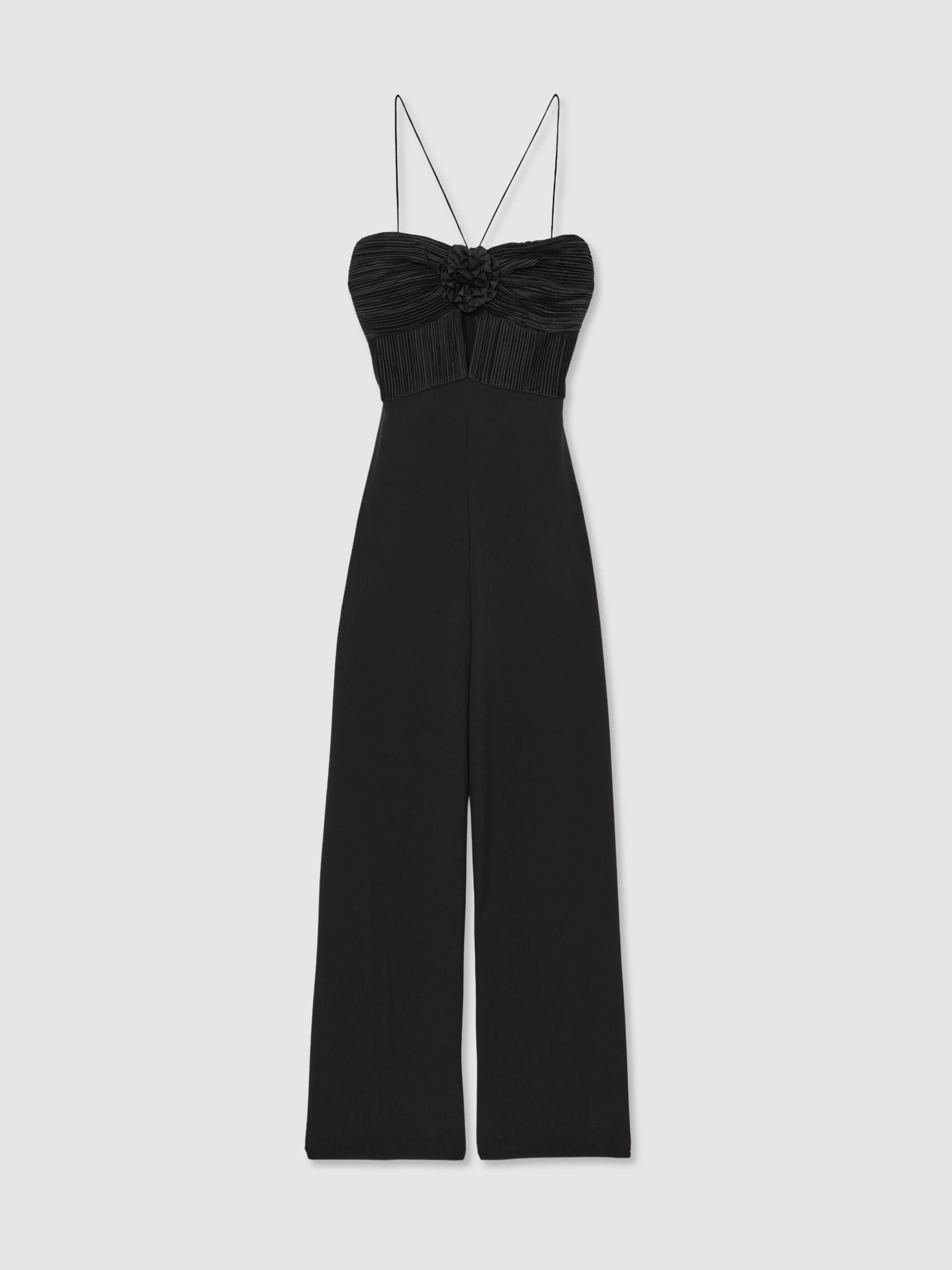 Amur Cady Rosette Jumpsuit in Black Product Image