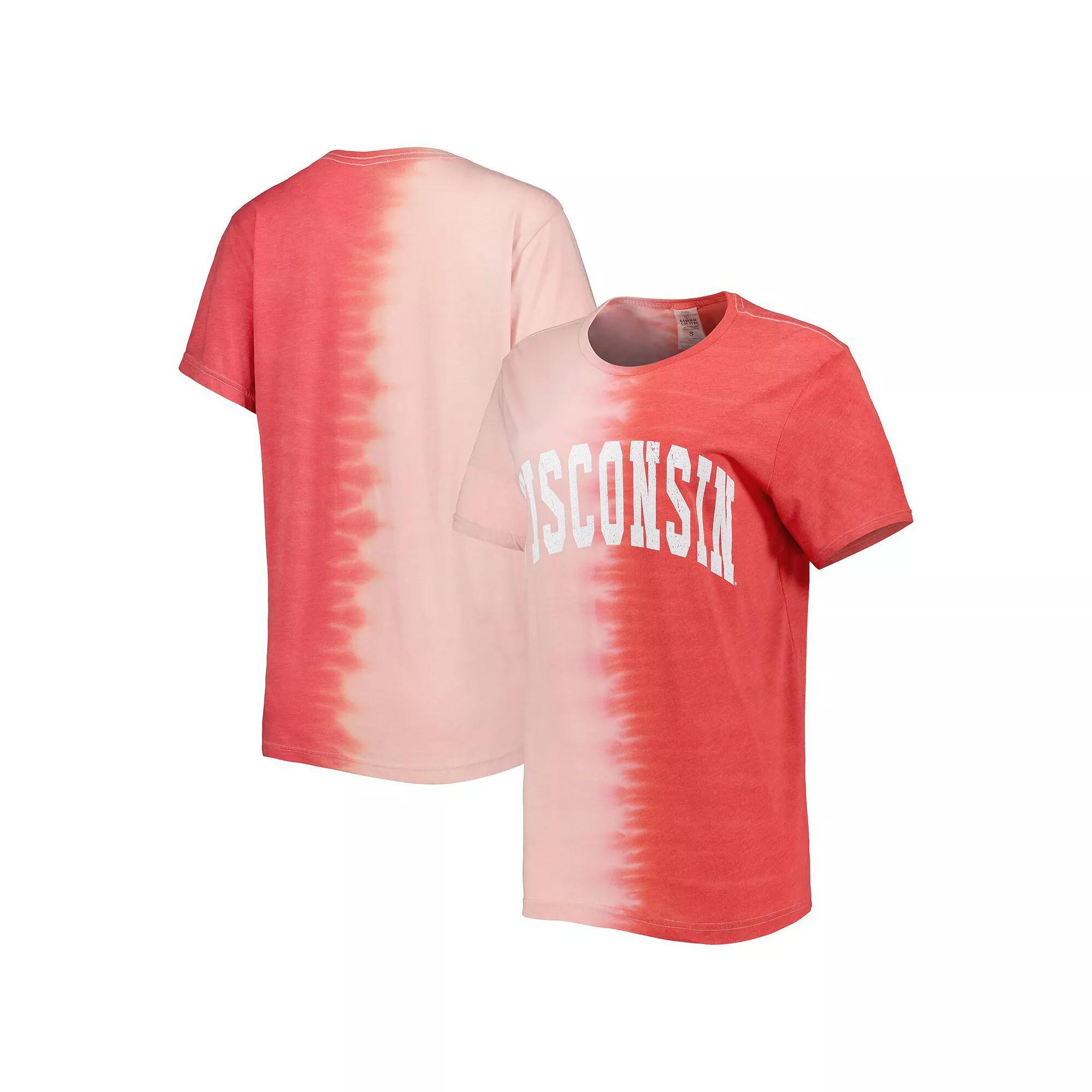 Women's Gameday Couture Red Wisconsin Badgers Find Your Groove Split-Dye T-Shirt, Size: Medium Product Image