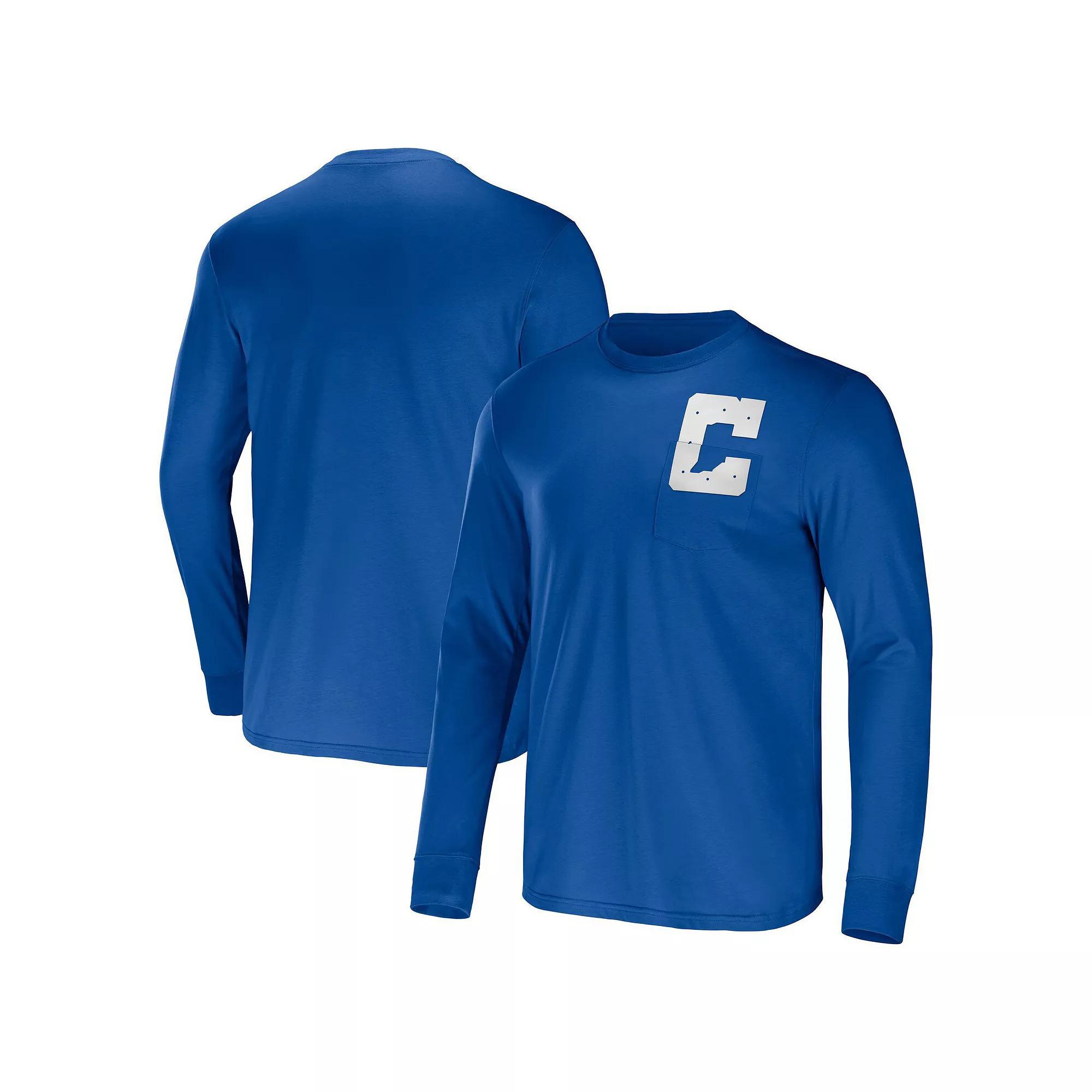 Men's NFL x Darius Rucker Collection by Fanatics Blue Indianapolis Colts Team Long Sleeve Pocket T-Shirt, Size: Medium Product Image