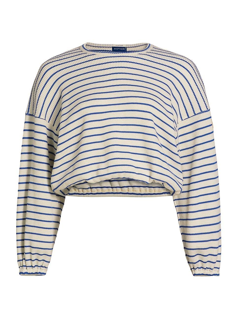 Womens Swipe Striped Cotton-Blend Crop Top Product Image
