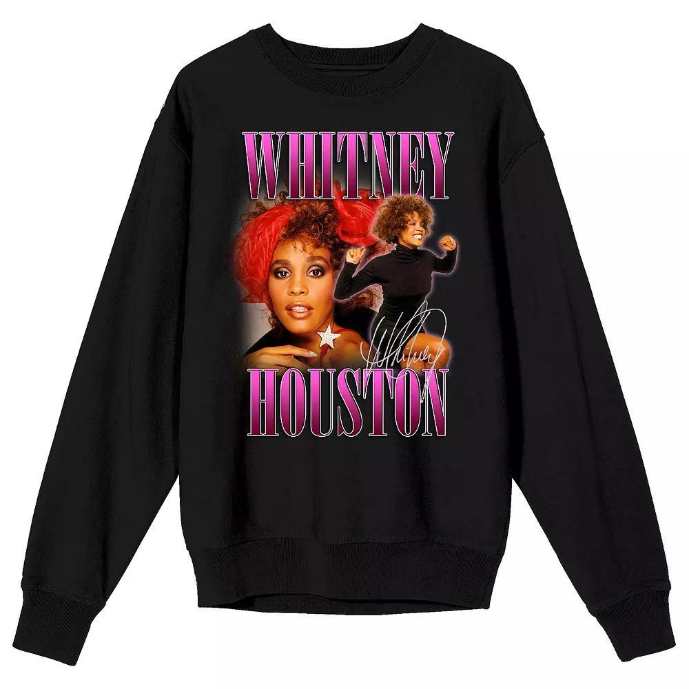 Men's Whitney Houston Poses Graphic Tee, Size: Large, Black Product Image