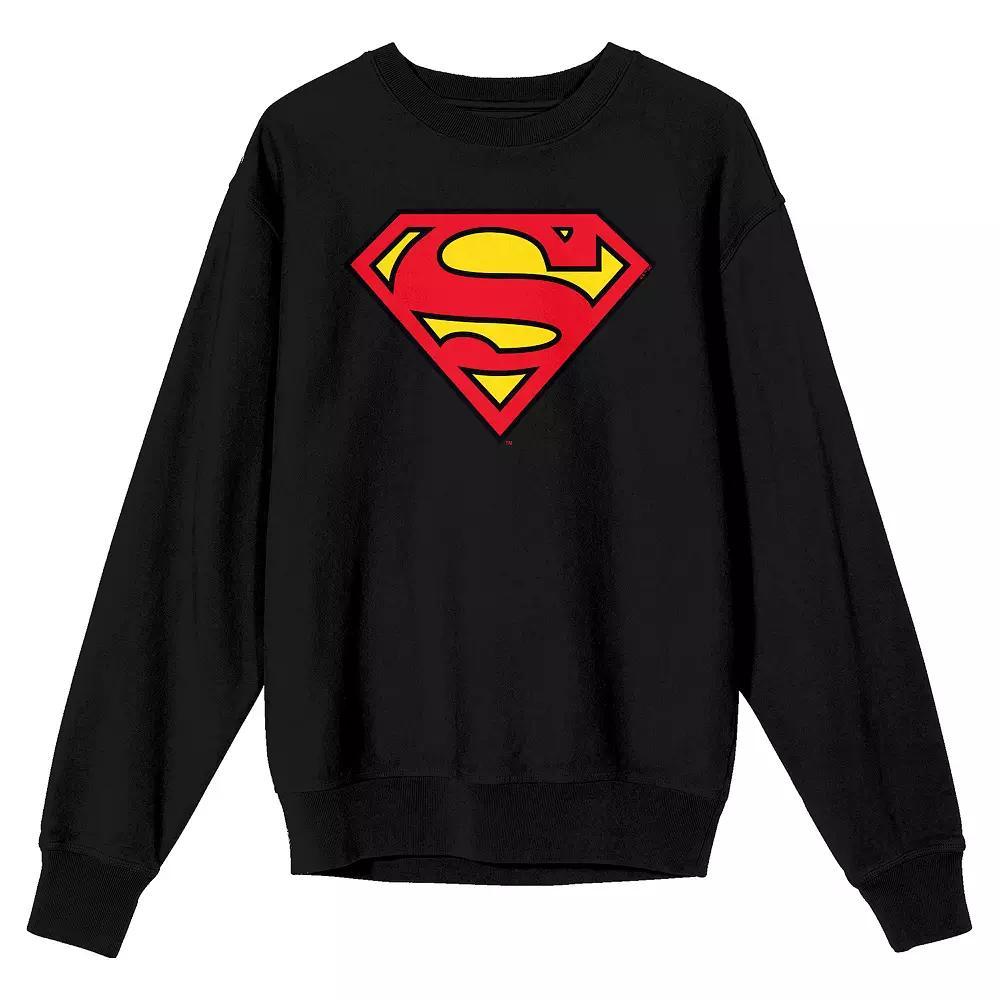 Men's Superman Classic Long Sleeve Tee, Size: XXL, Black Product Image