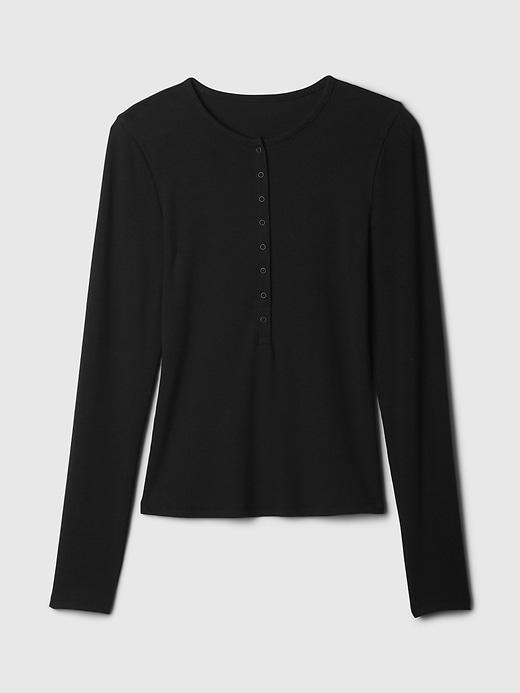 Modern Rib Henley T-Shirt Product Image