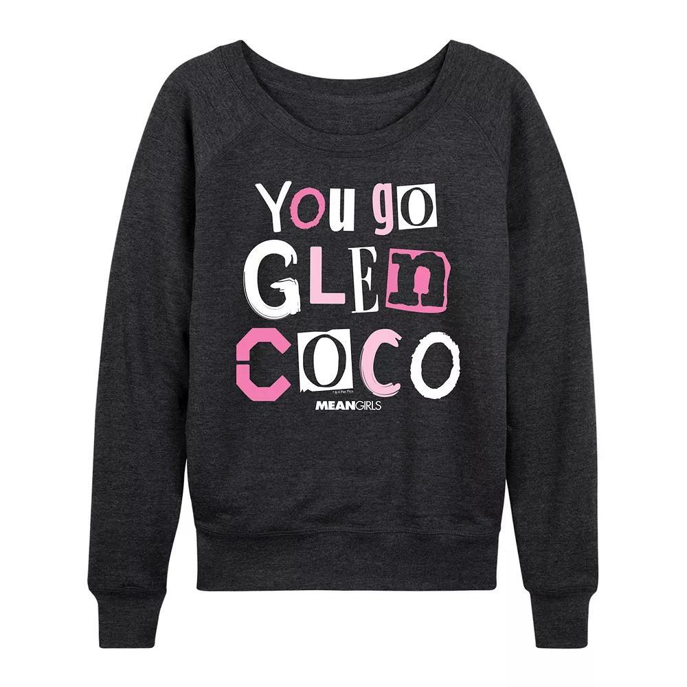 Womens Mean Girls You Go Glen Coco French Terry Long Sleeve Tee Heather Grey Product Image