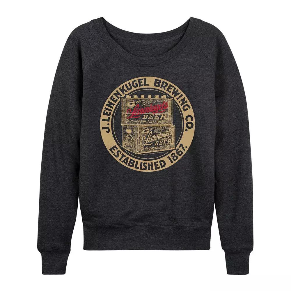 Womens Leinenkugels Beer Case Lightweight French Terry Sweatshirt Heather Grey Product Image
