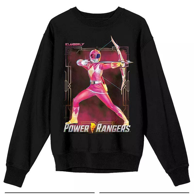 Men's Power Rangers Kimberly Sweatshirt, Size: Medium, Black Product Image