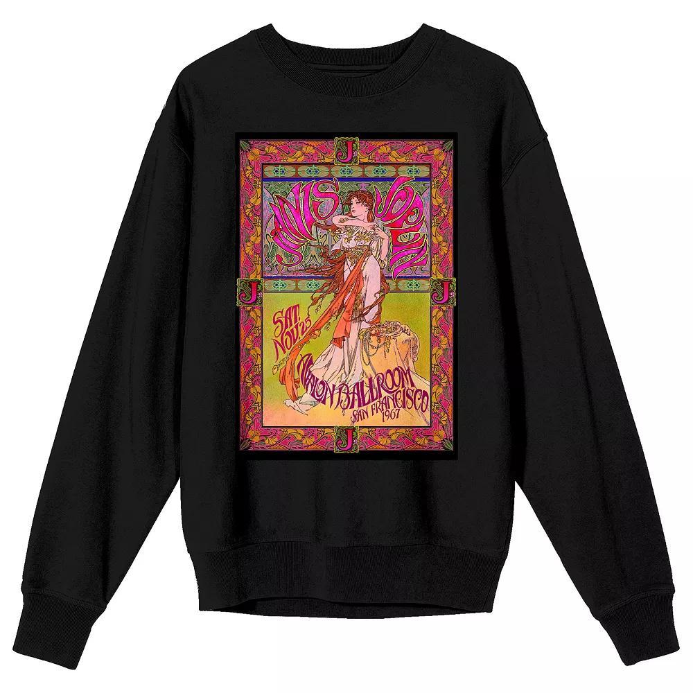 Men's Janis Joplin Avalon Ballroom Graphic Sweatshirt, Size: Medium, Black Product Image