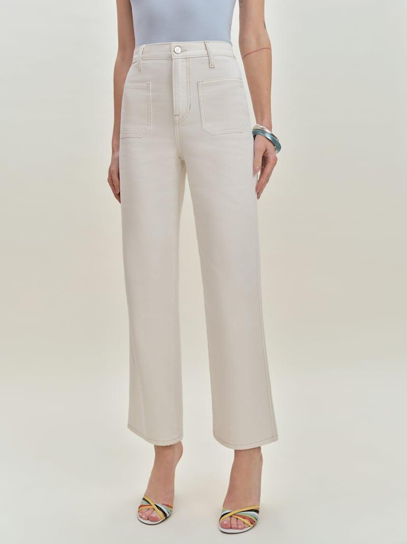 Alyssa Stretch High Rise Wide Leg Cropped Jeans Product Image
