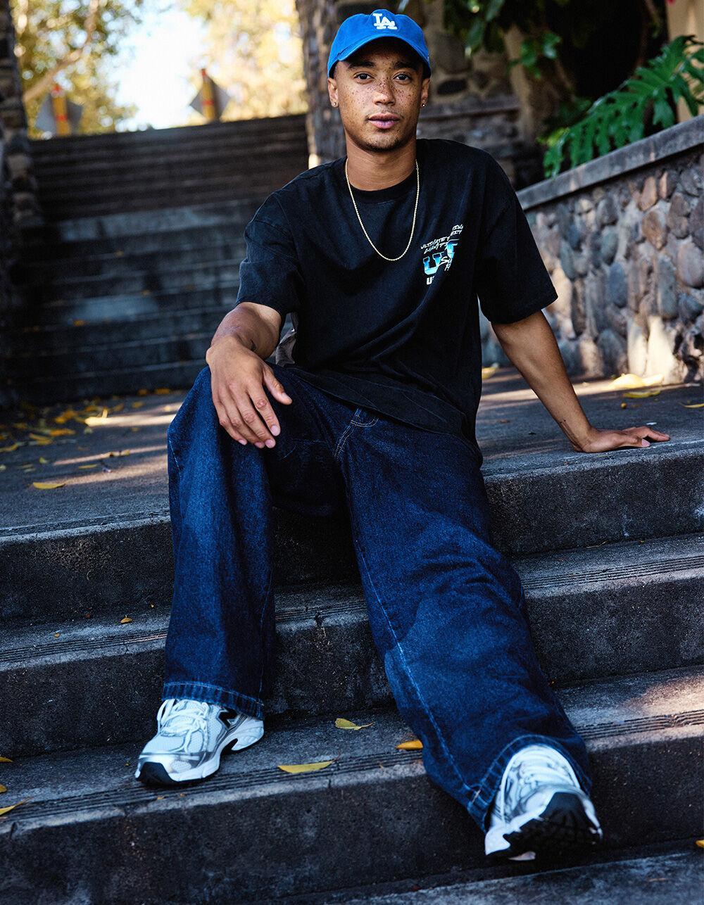 DICKIES Hilham Mens Baggy Jeans - Dark Wash Product Image