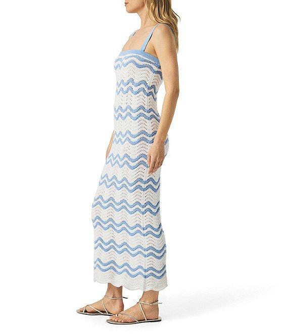 Splendid Cove Chevron Knit Square Neck Sleeveless BodyconMaxi Dress Product Image