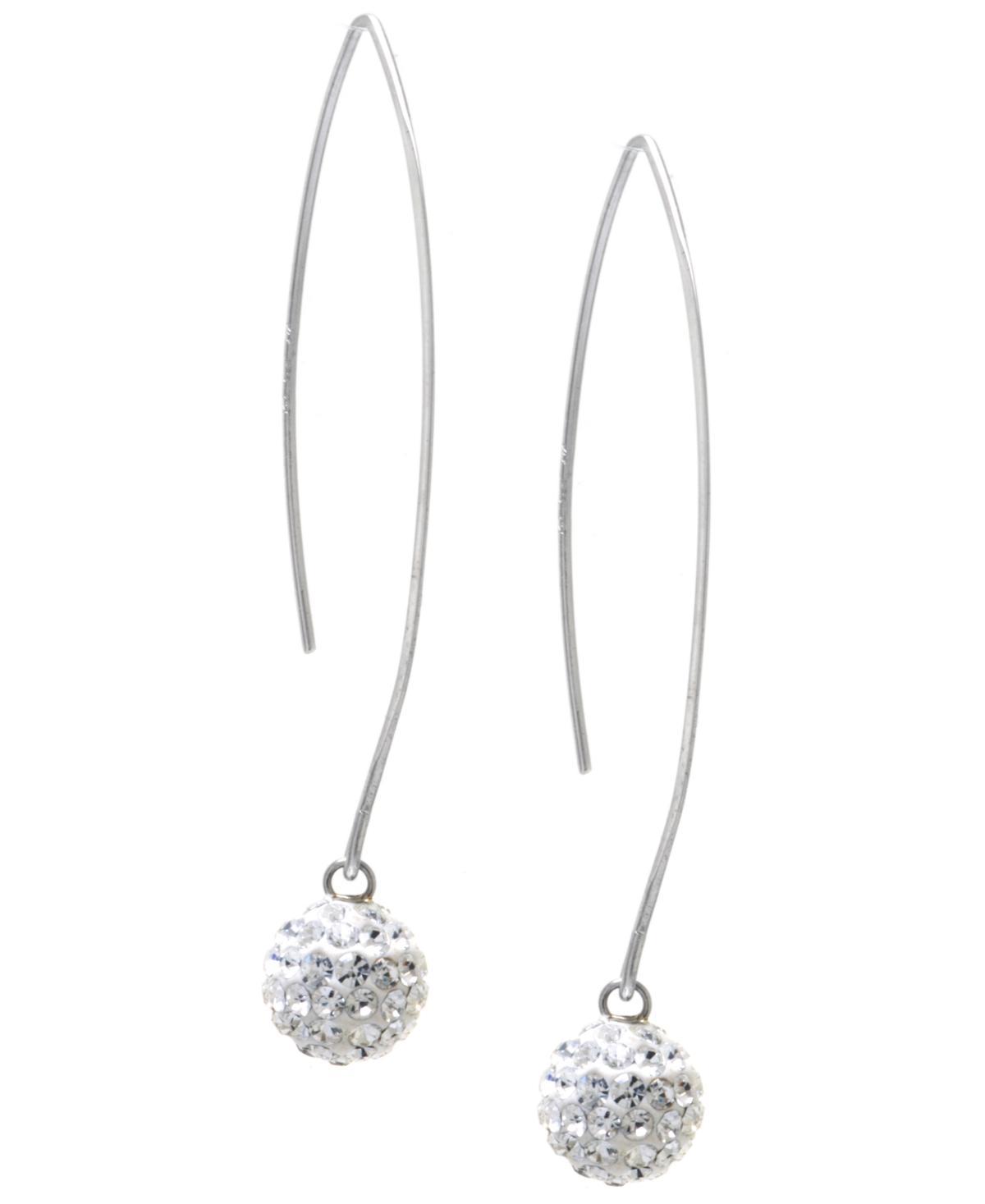Main and Sterling Sterling Silver Crystal Thread Wire Drop Earrings, Women's, Blue Product Image
