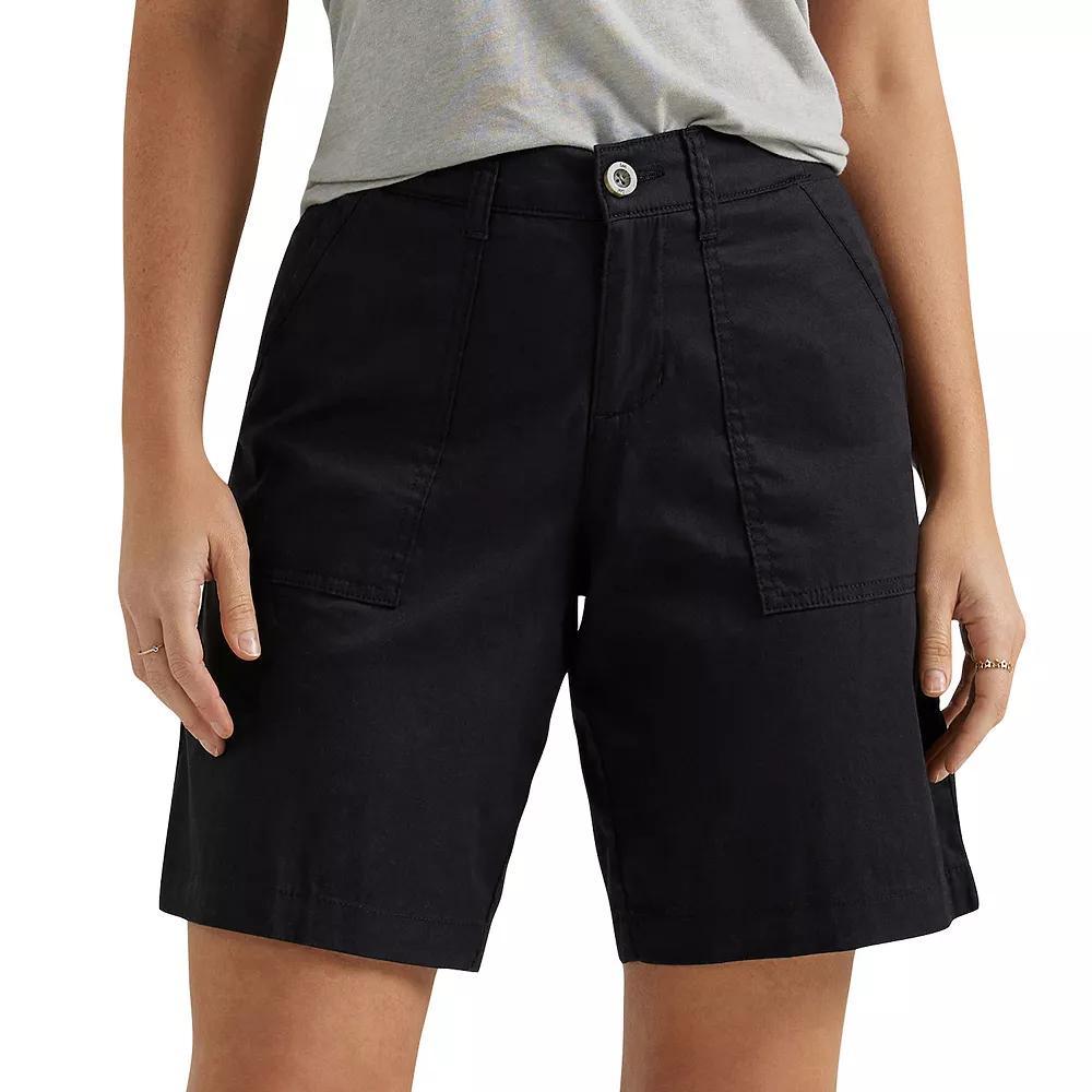 Women's Lee® Ultra Lux Comfort Flex to Go Utility Bermuda Shorts, Size: 8, Black Product Image