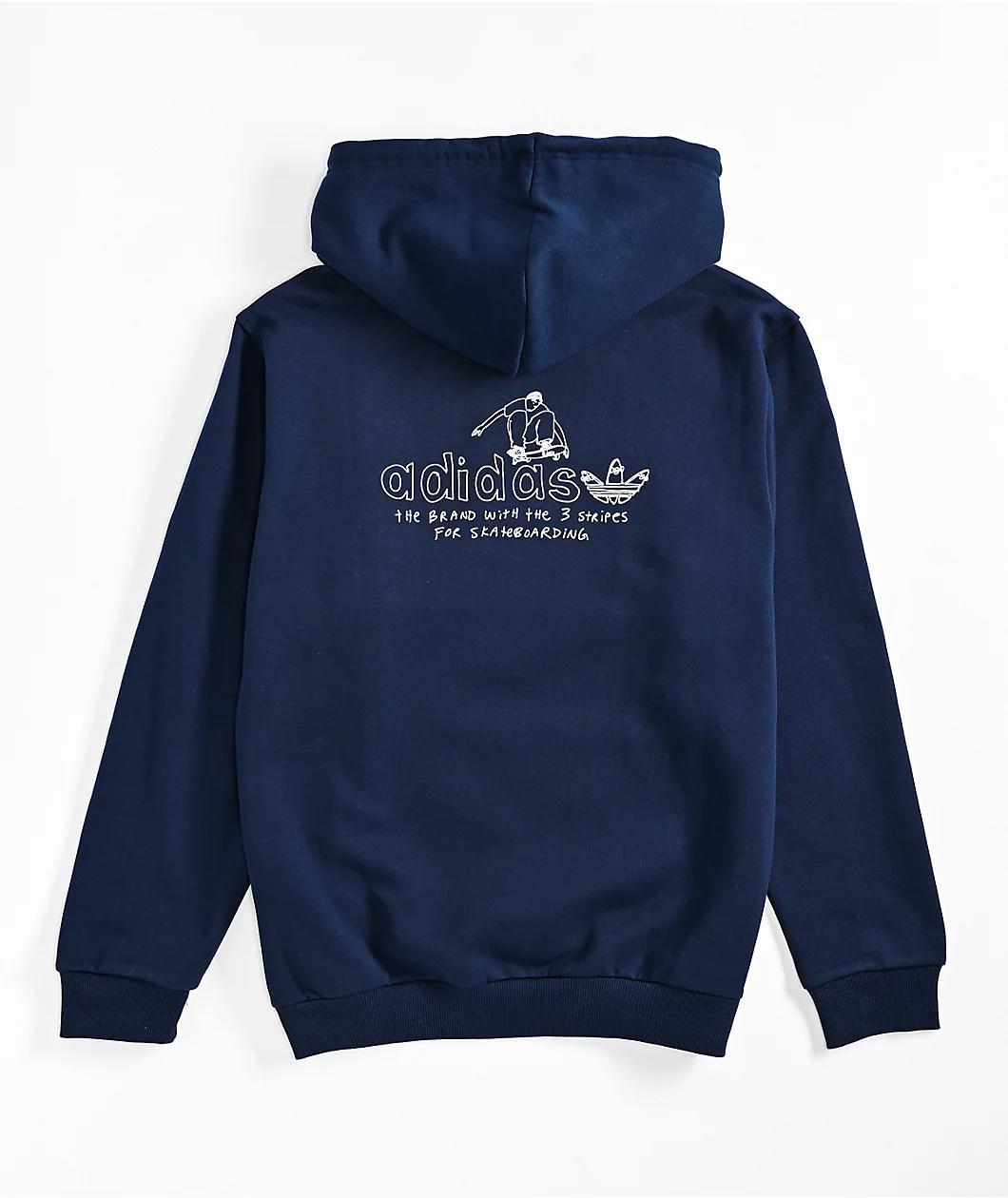 adidas x Henry Jones Navy Blue Hoodie Product Image