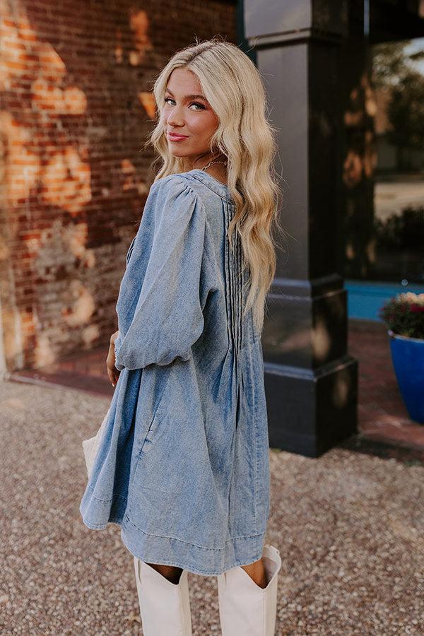 Fate Would Have It Denim Mini Dress Product Image