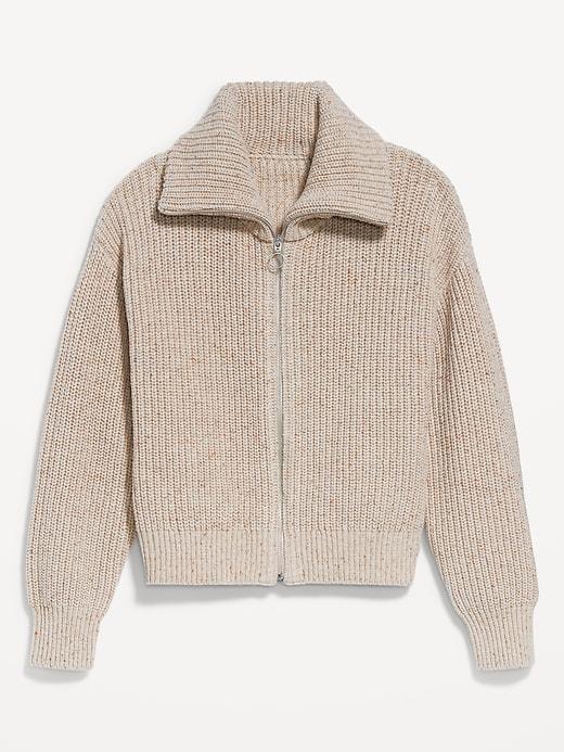Ribbed Full-Zip Cardigan Product Image