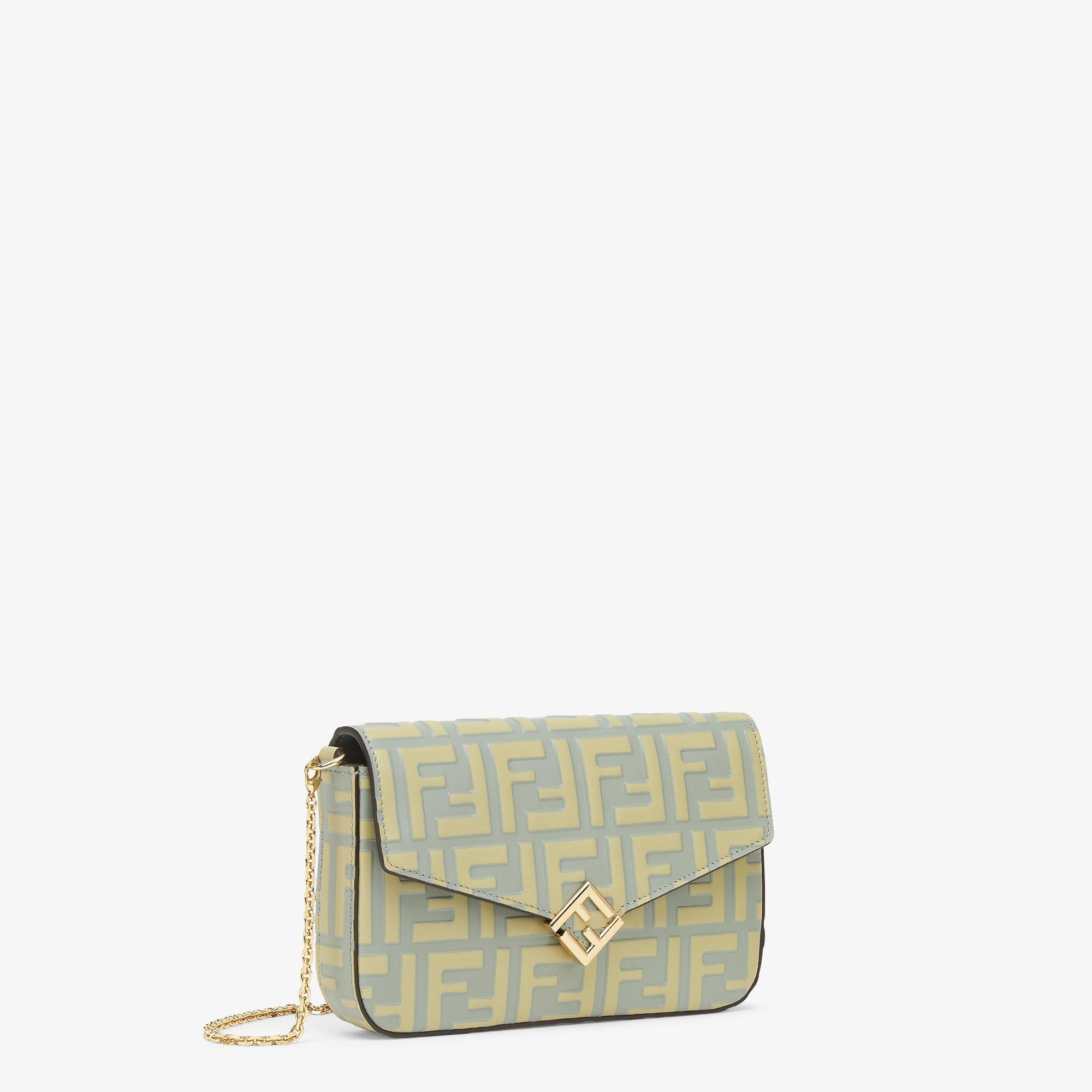 FF Diamonds Wallet On ChainGreen leather wallet Product Image