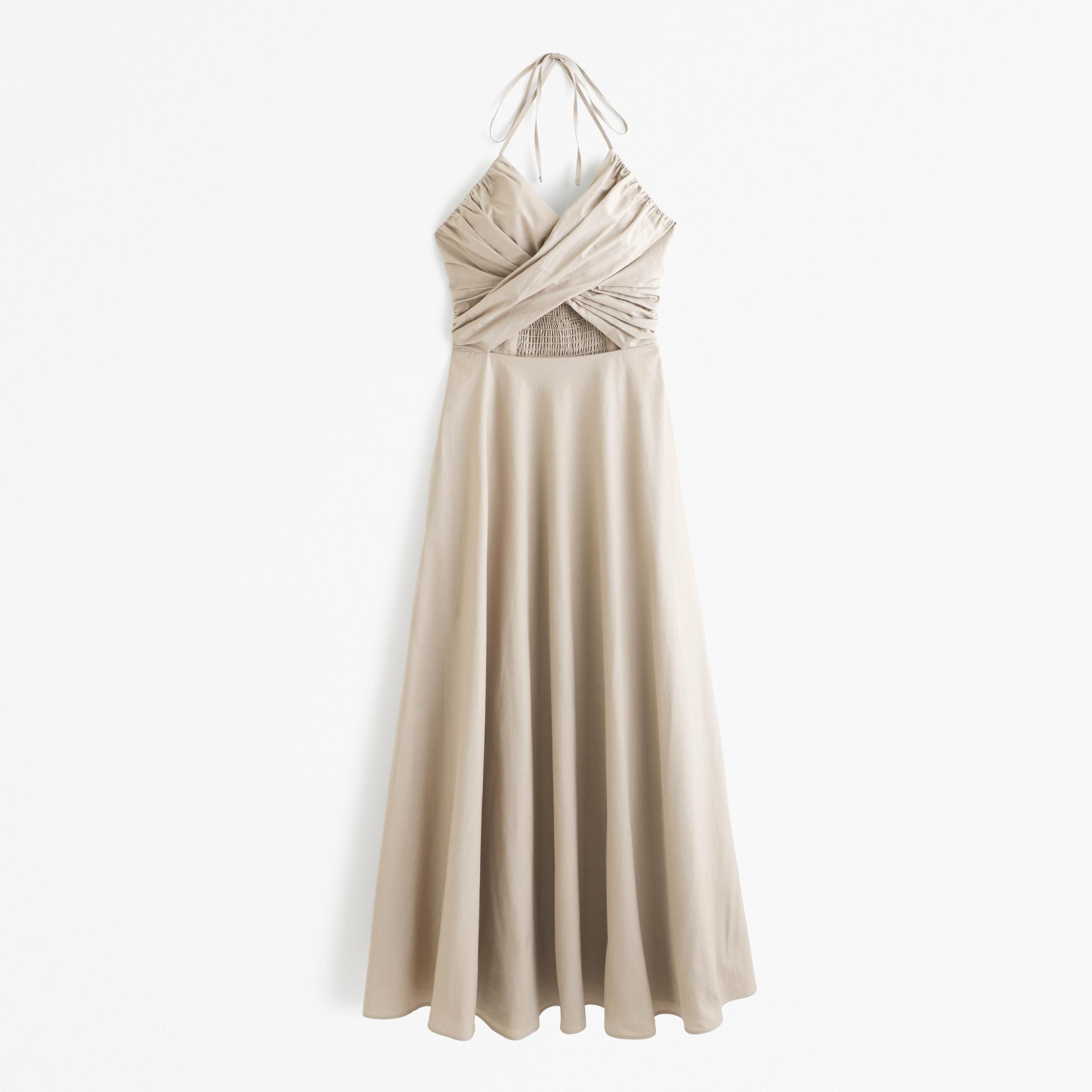 Crossover Bodice Midi Dress Product Image