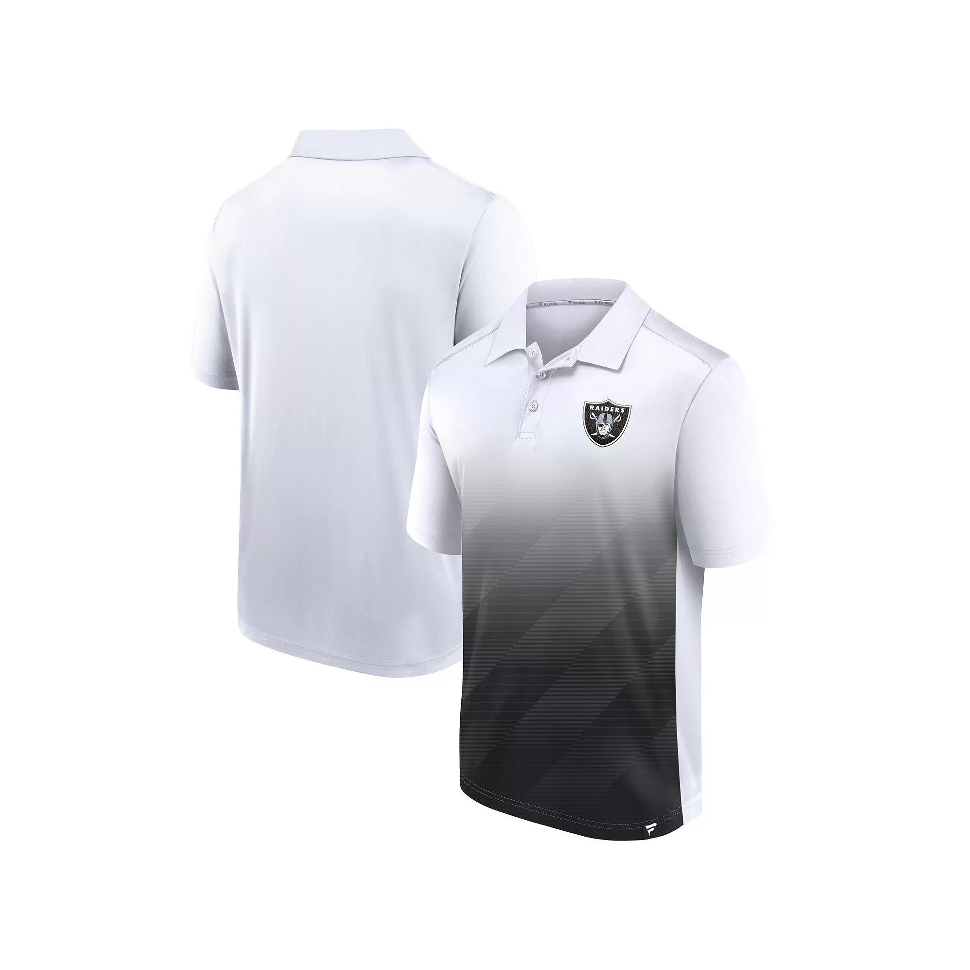 Men's Fanatics Branded White/Black Las Vegas Raiders Parameter Polo, Size: Medium, Lvr White Product Image