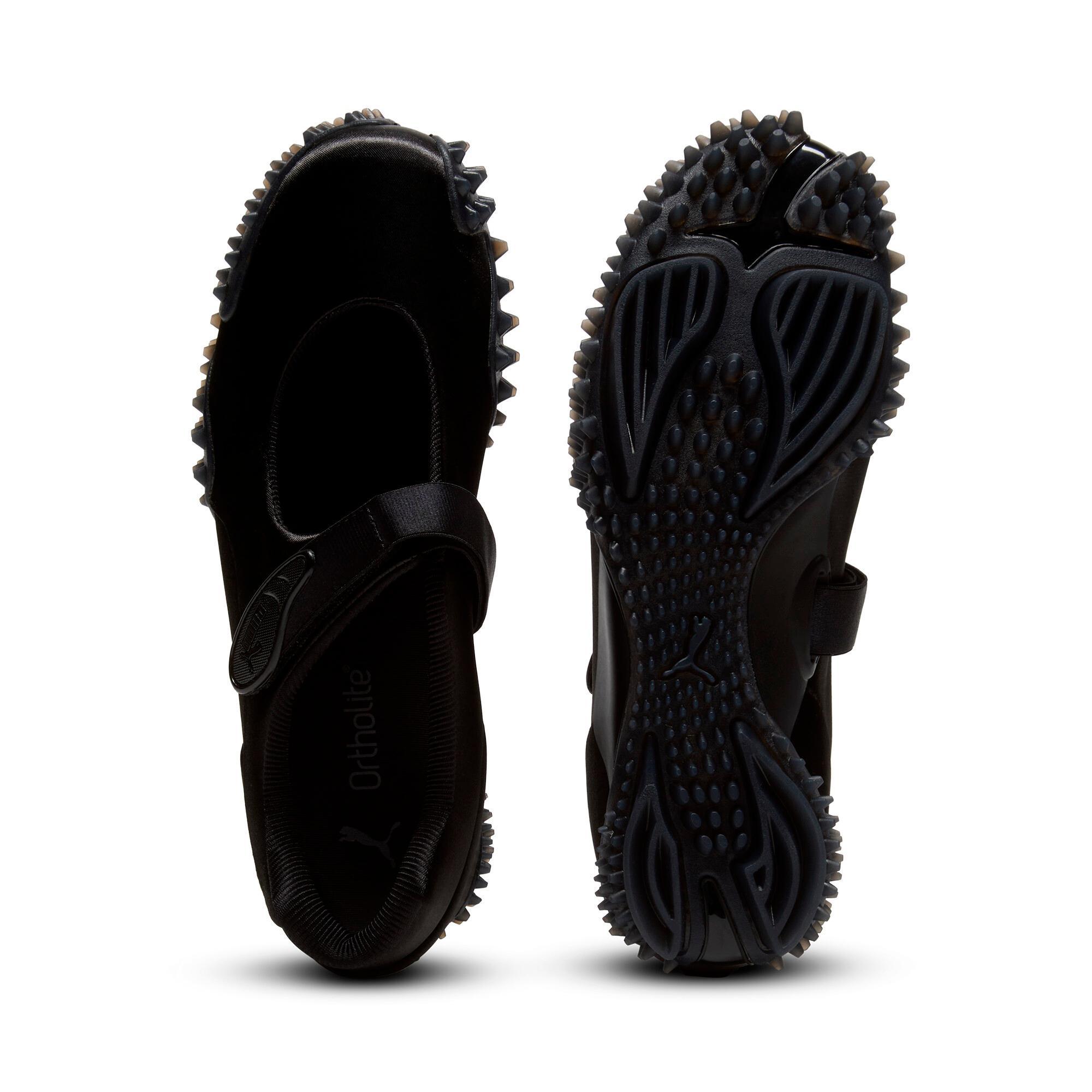 PUMA Mostro Fey Satin Sneakers Women in Black/Cool Dark Grey Product Image