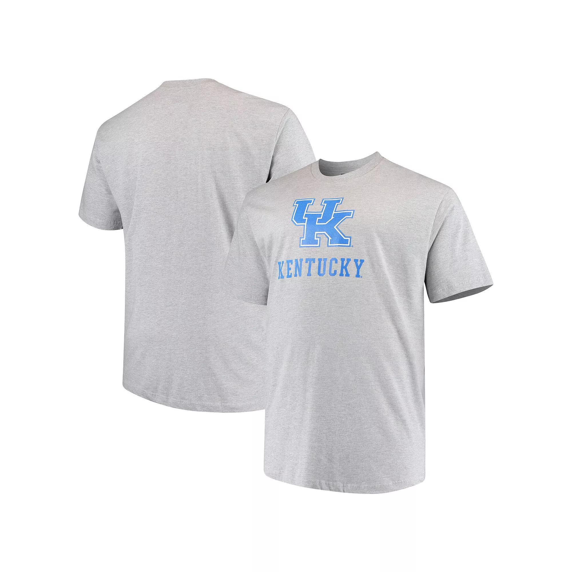 Mens Heathered Gray Kentucky Wildcats Big & Tall Lockup T-Shirt Product Image