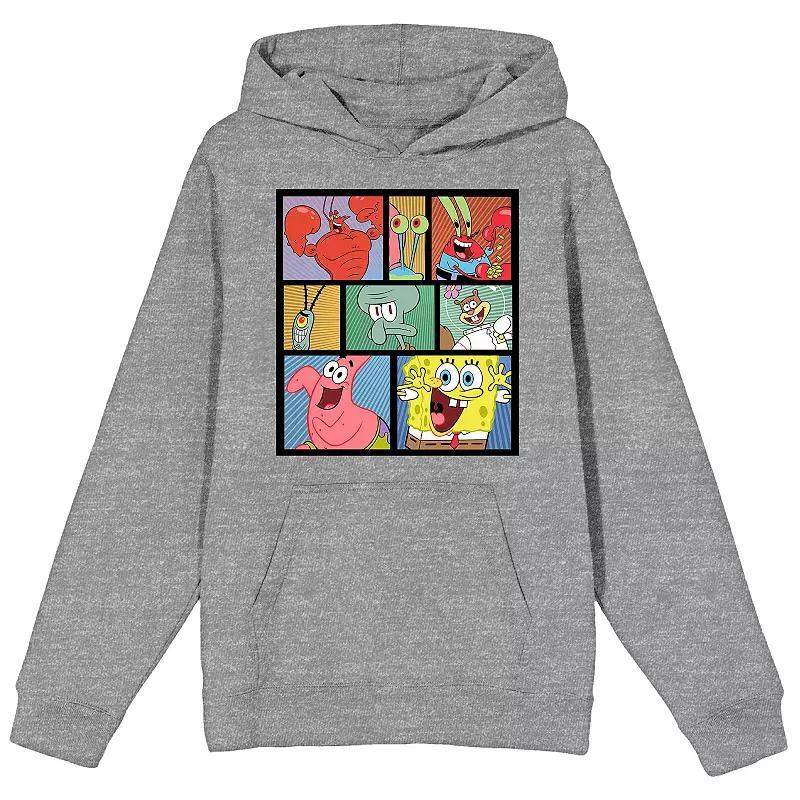 Men's Nickelodeon SpongeBob SquarePants Comic Panels Graphic Hoodie, Size: XL, Gray Product Image