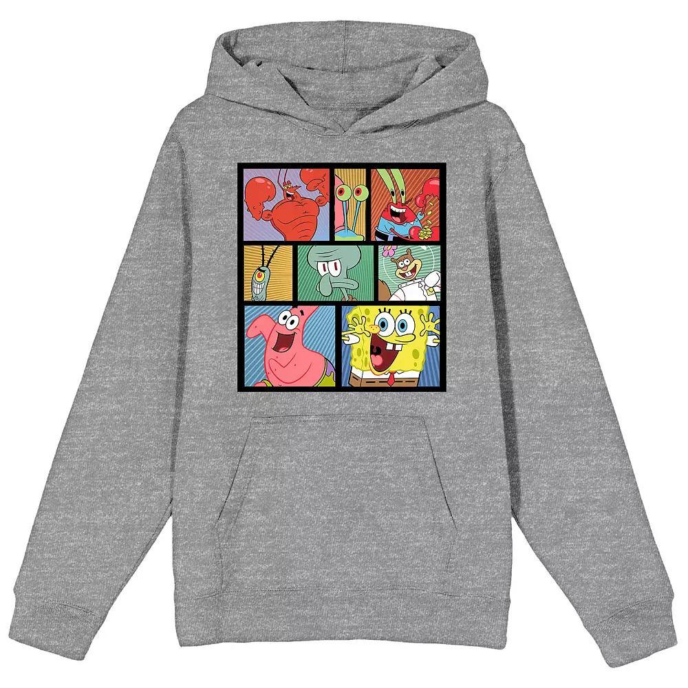 Men's Nickelodeon SpongeBob SquarePants Comic Panels Graphic Hoodie, Size: XL, Gray Product Image