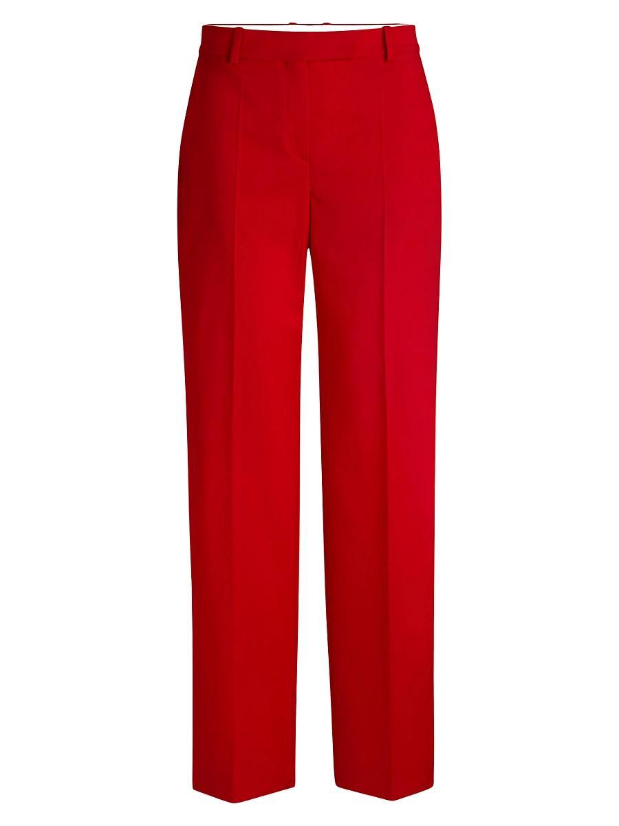 Womens Straight-Leg Trousers in Wool Product Image
