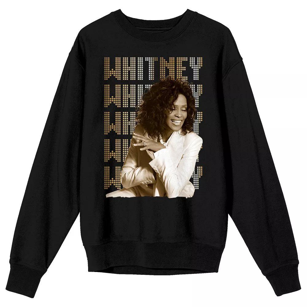 Men's Whitney Houston Repeat Graphic Tee, Size: Medium, Black Product Image