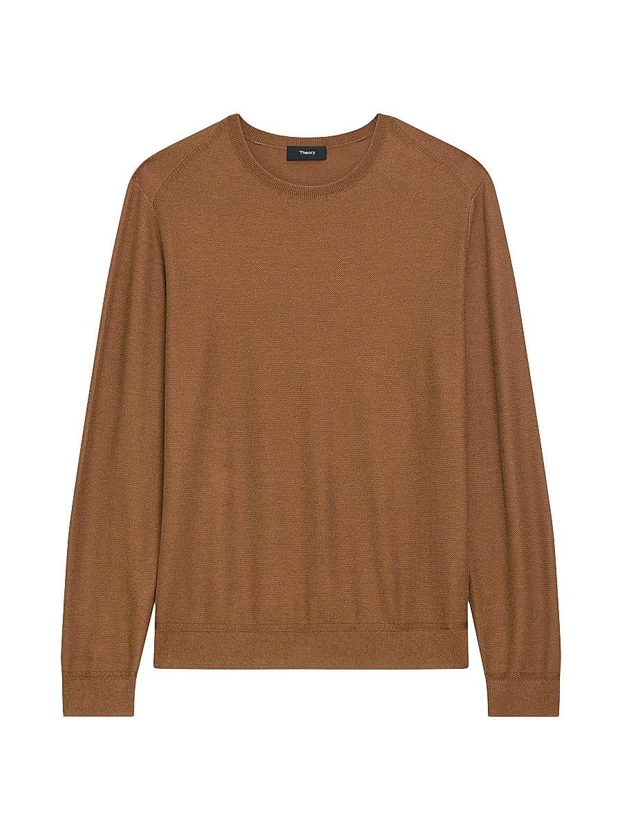 Men's Crewneck Sweater in Silk-Cotton Product Image