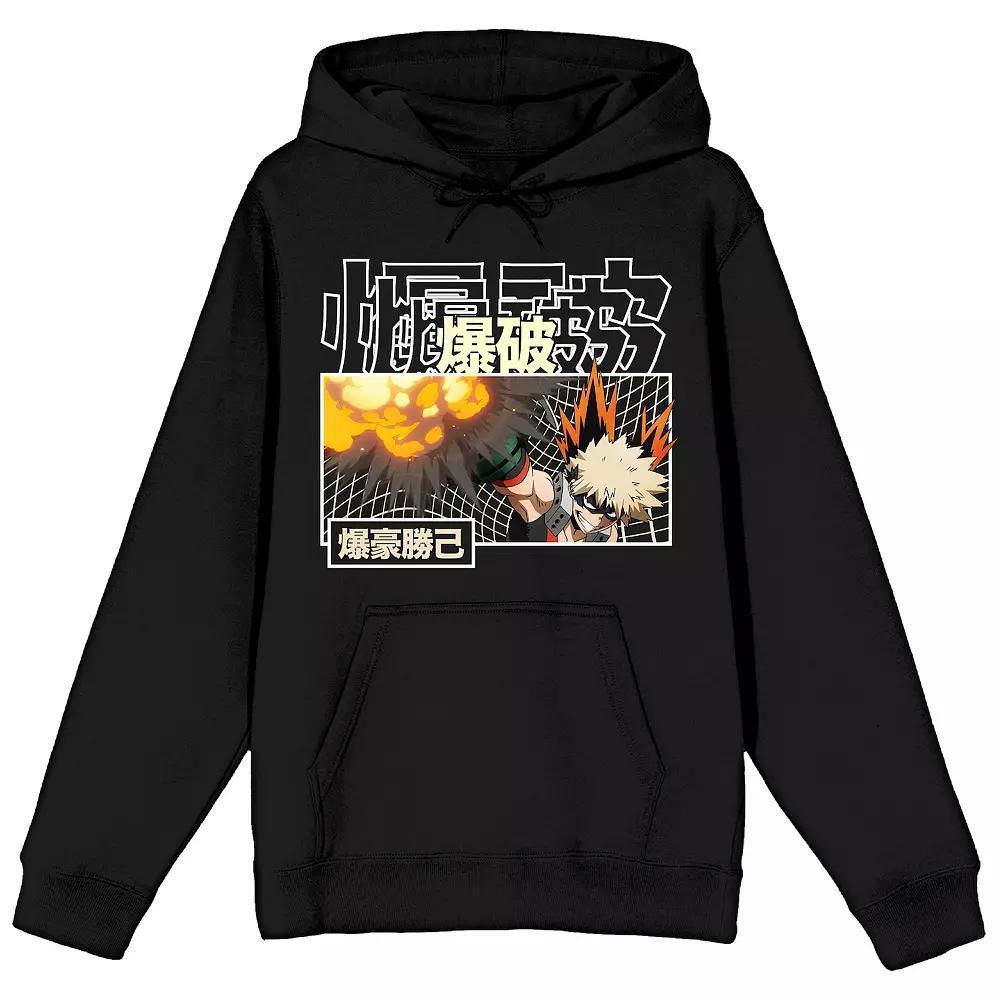 Men's My Hero Academia Hooded Sweatshirt, Size: Large, Black Product Image