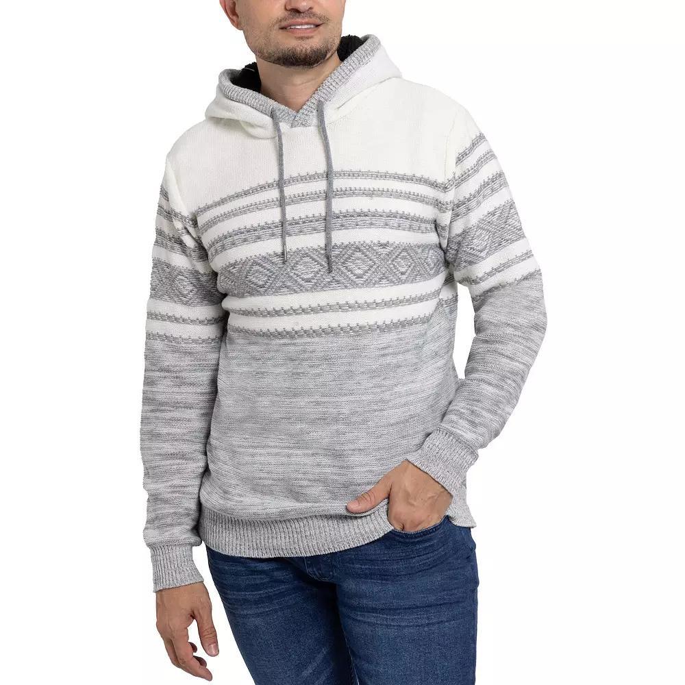 Men's Xray Striped Hooded Sweater, Size: XXL, Grey Product Image