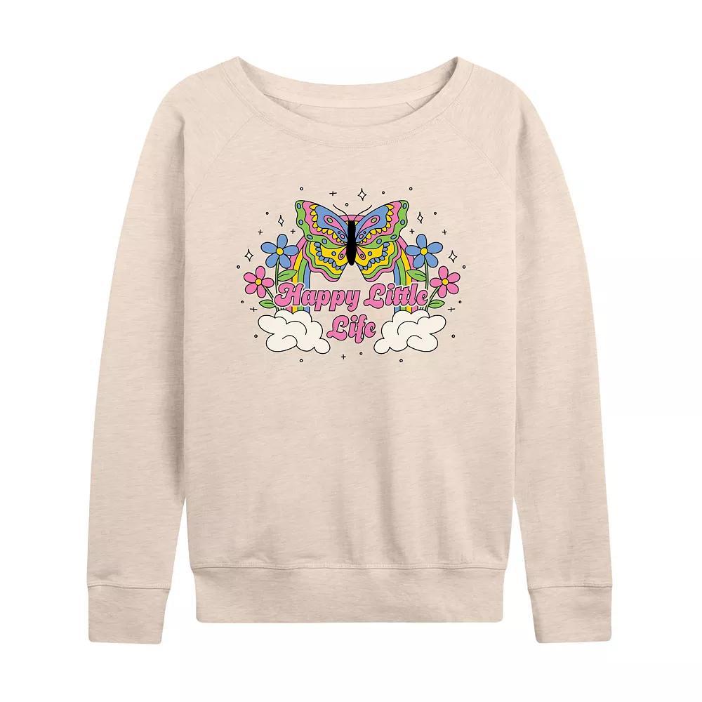 Womens Happy Little Life French Terry Long Sleeve Tee Product Image