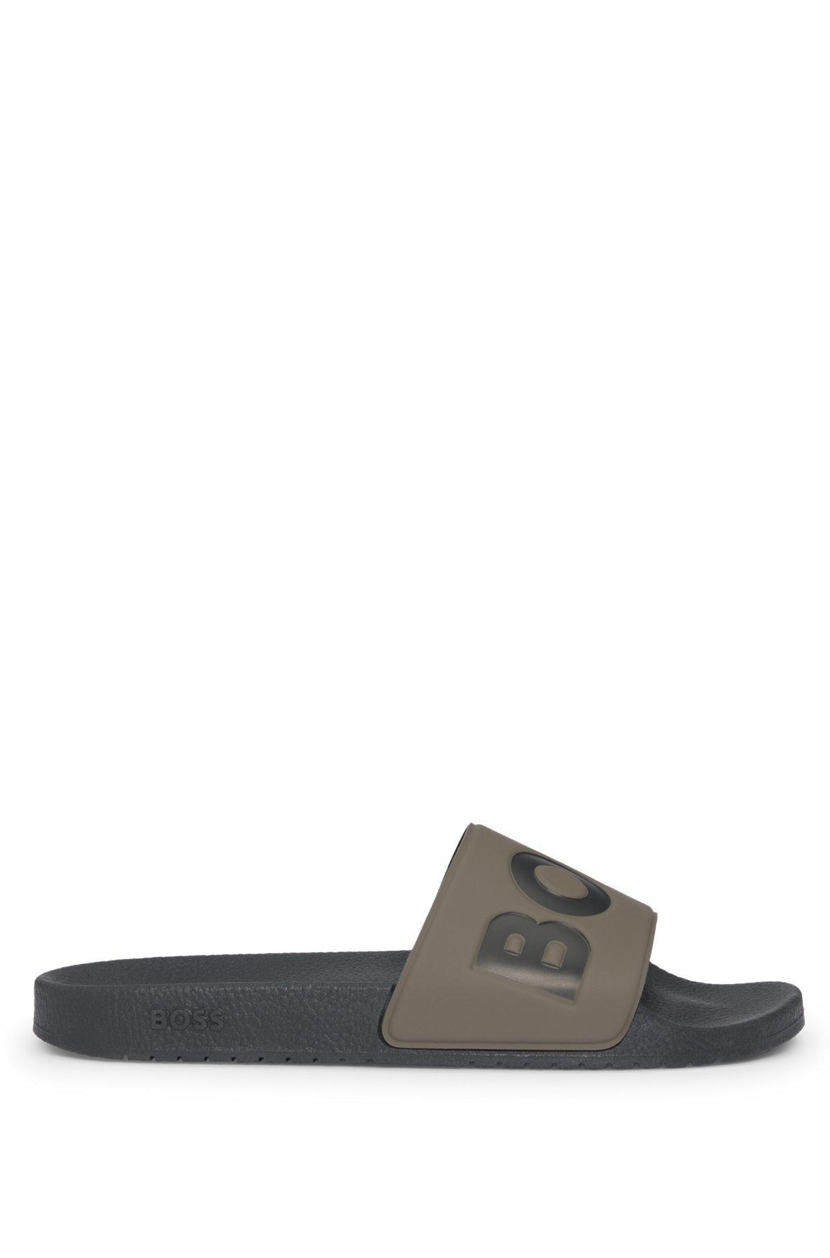 Italian-made slides with large logo detail Product Image